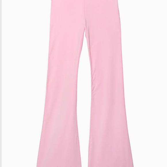 New LoveShackFancy x PINK  Cotton Foldover Flare Leggings W size Large - Picture 5 of 7